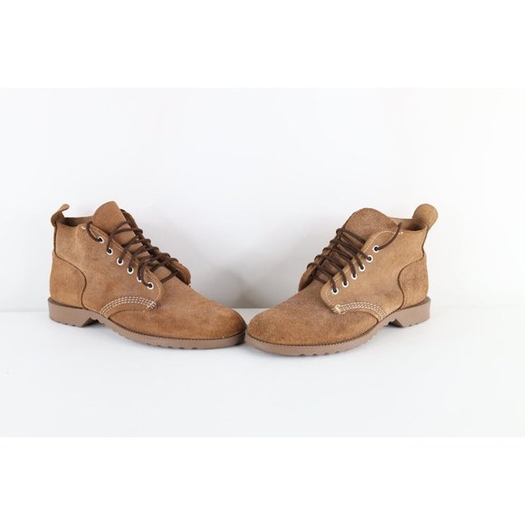 Vintage 70s Streetwear Mens 11 D Distressed Suede Leather Chukka Boots AS IS USA